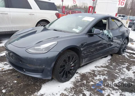 2022 Tesla Model 3 Performance Dual Motor All-Wheel Drive из США, поврежденный, VIN 5YJ3E1EC7NF102959